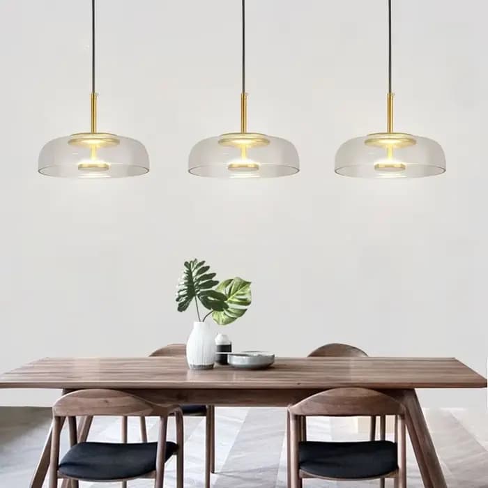 Lampe suspendue LED au design moderne, luminaire décoratif en verre pour restaurant, chambre à coucher, grenier, salon, éclairage de décoration pour la maison, lampes brillantes