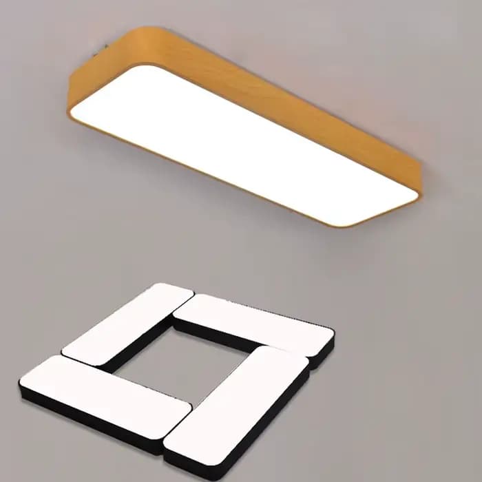 Plafonnier LED moderne, luminaire rectangulaire à montage en surface pour hall, chambre, salon, bureau