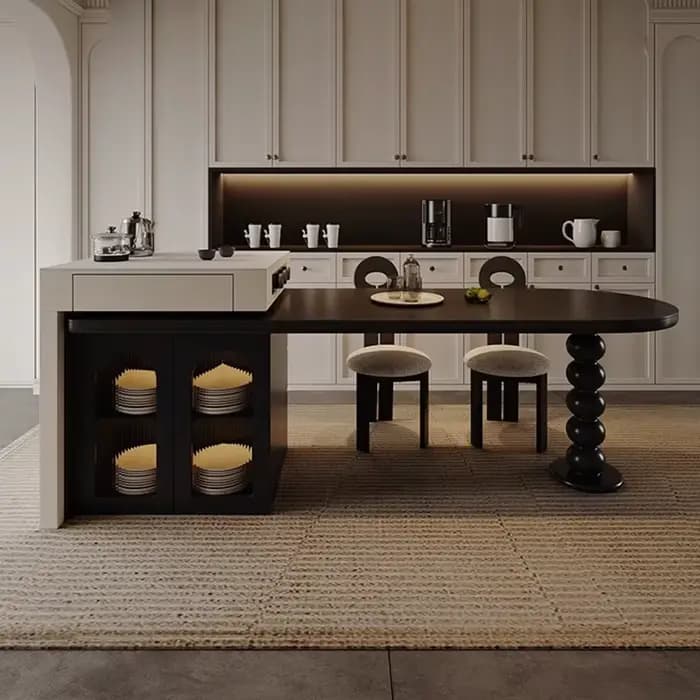 Îlot de Cuisine élégant de luxe, classique, Unique, esthétique, Design d'îlot de Cuisine Premium, Meuble de Cuisine exquis