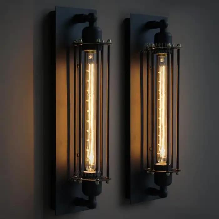 Style industriel rétro fer applique murale couloir escalier Restaurant Loft chambre lampe chevet maison décor intérieur LED éclairage
