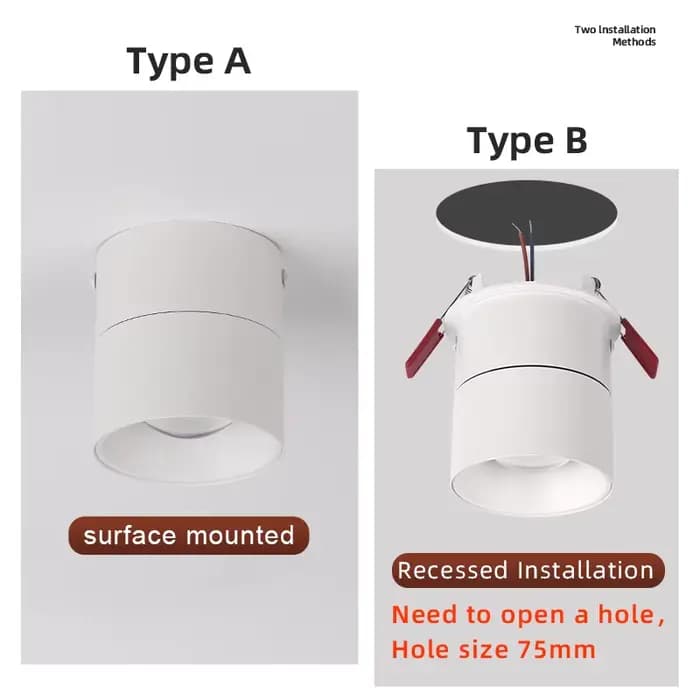 Nouvelle lampe LED encastrée/plaquée au mur pour intérieur, éclairage de plafond pour la décoration du salon, de la chambre et du couloir