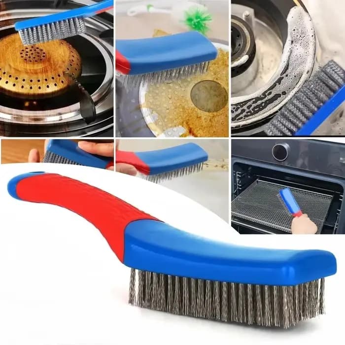 Brosse métallique robuste en acier inoxydable avec poignée en plastique confortable - Parfaite pour éliminer la rouille, les scories de soudure, la saleté et la peinture