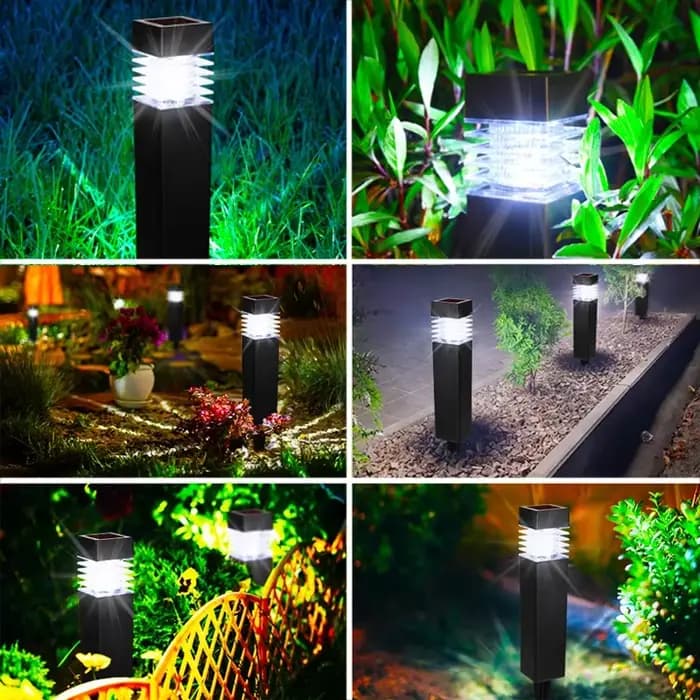 Lumières solaires extérieures de paysage de jardin de cour lumières de nuit de pelouse aménagement de cour de maison lumières de prise de terre décoratives imperméables