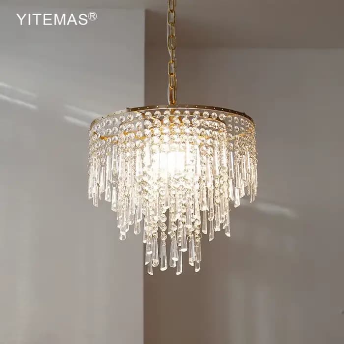 Salle à manger lustre en cristal éclairage dans la cuisine chambre entrée lustre suspendu or dans l'escalier gland lumières élégantes