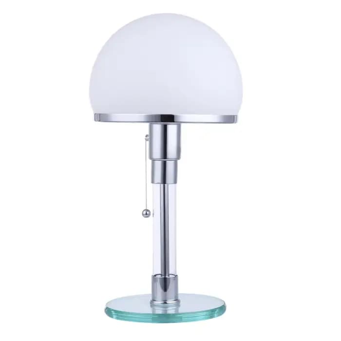 Lampe Bauhaus blanche, lampe de table, design danois, style nordique, lampe de chevet simple en verre pour chambre à coucher, salon