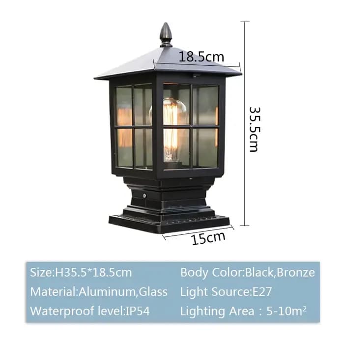 Lampes de poteau étanches pour villa, cour, portail, éclairage extérieur, lampes de jardin, éclairage paysager, lampes de poteau