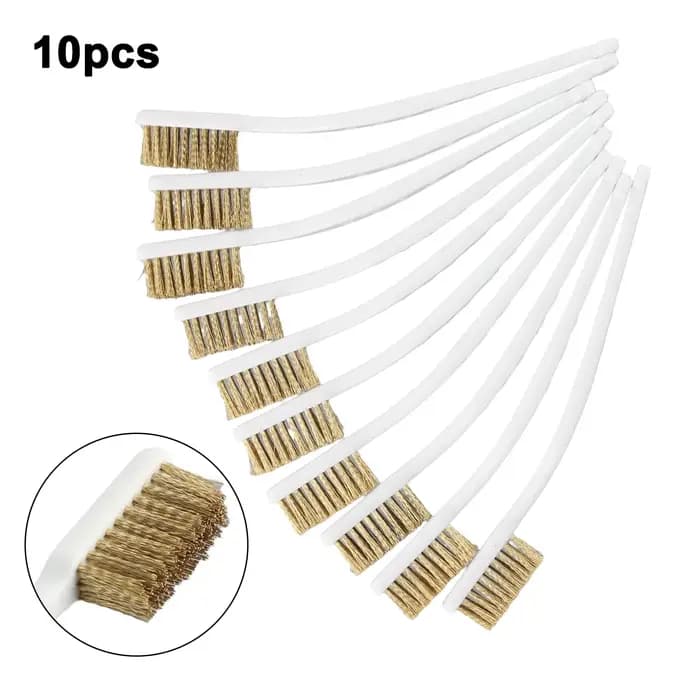 Brosse métallique en laiton 10 pièces efficace pour le nettoyage des métaux industriels, outil pratique d'élimination de la rouille pour la Construction et l'installation d'huile