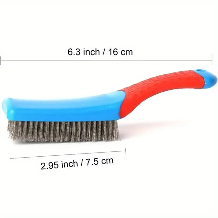 Brosse métallique robuste en acier inoxydable avec poignée en plastique confortable - Parfaite pour éliminer la rouille, les scories de soudure, la saleté et la peinture