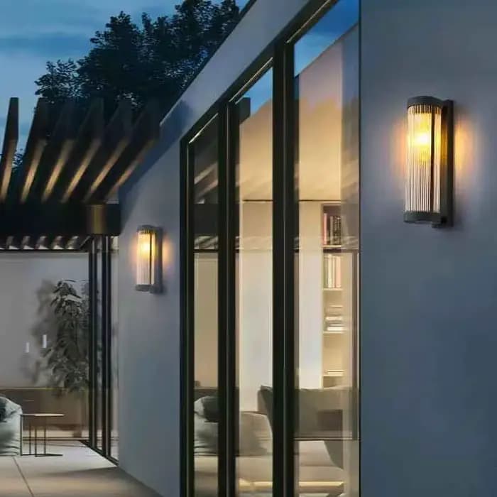 Lampe de cour de villa étanche, mur extérieur de terrasse rétro, applique murale extérieure devant la porte