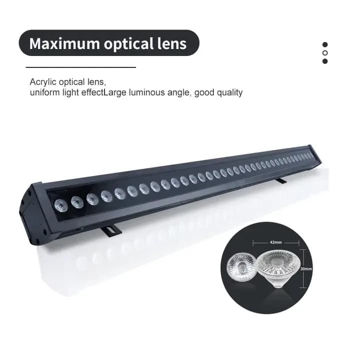 Barre de lavage murale 36x3w RGB LED extérieure étanche lumière de scène éclairage de scène LED effet d'éclairage d'inondation Plaza extérieure