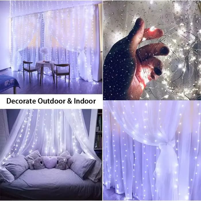 Rideau lumineux LED avec télécommande USB, 8 modes, décoration de noël pour la maison, vacances, nouvel an