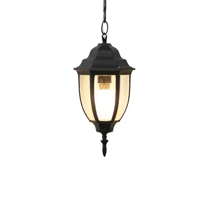 Lustre Rétro Européen Extérieur Étanche pour Jardin, Allée, Couloir, Balcon, Cour, Gazebo, Éclairage Suspendu pour Porte-vin