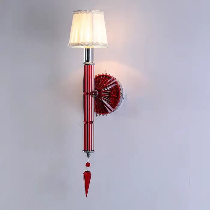 Appliques murales en cristal à 1 bras, lampe à bougie, applique murale en cristal K9, AC 100% garanti, moderne, 14cm, H, 55cm