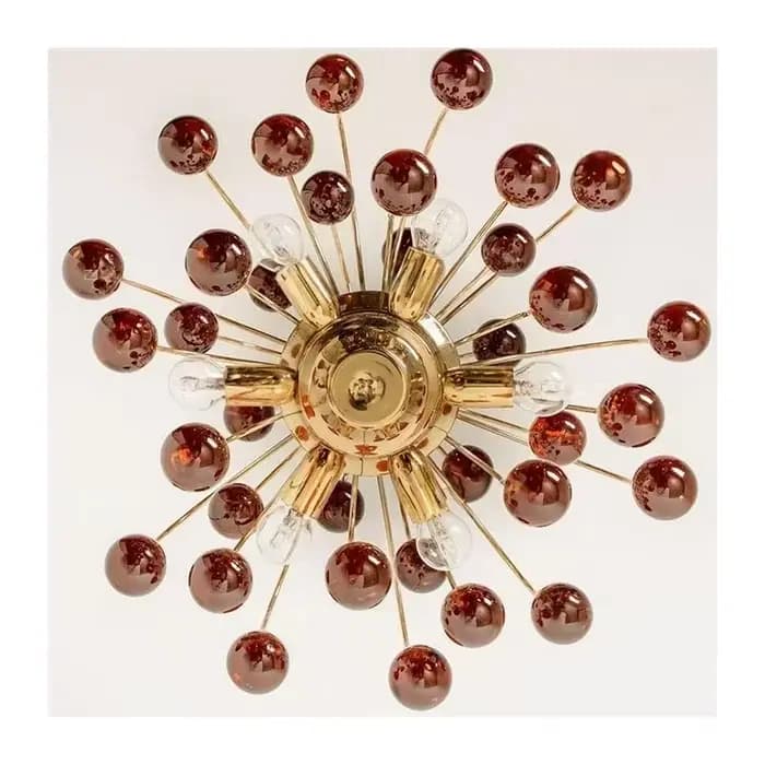 Lustre en verre de Murano italien violet rouge cristal suspension Vintage cerise larme salon salle à manger chambre lampe suspendue