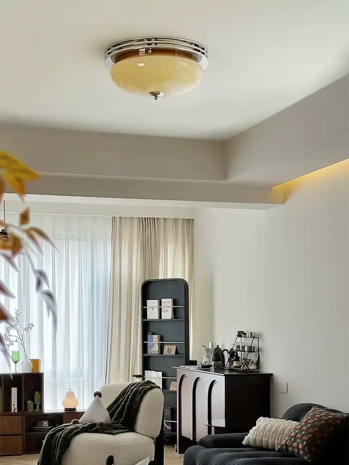 Lampes de plafond en verre Bauhaus modernes pour chambre salon couloir balcon entrée étude et plus