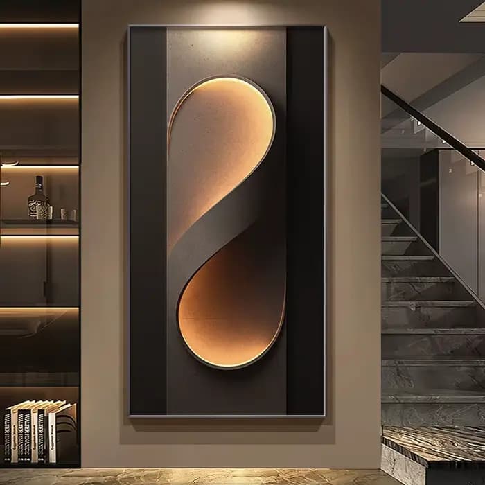 Lampe de mur LED de luxe salon fond couloir hôtel décoration de la maison haut de gamme Lustre suspendu peinture moderne Mural lumière
