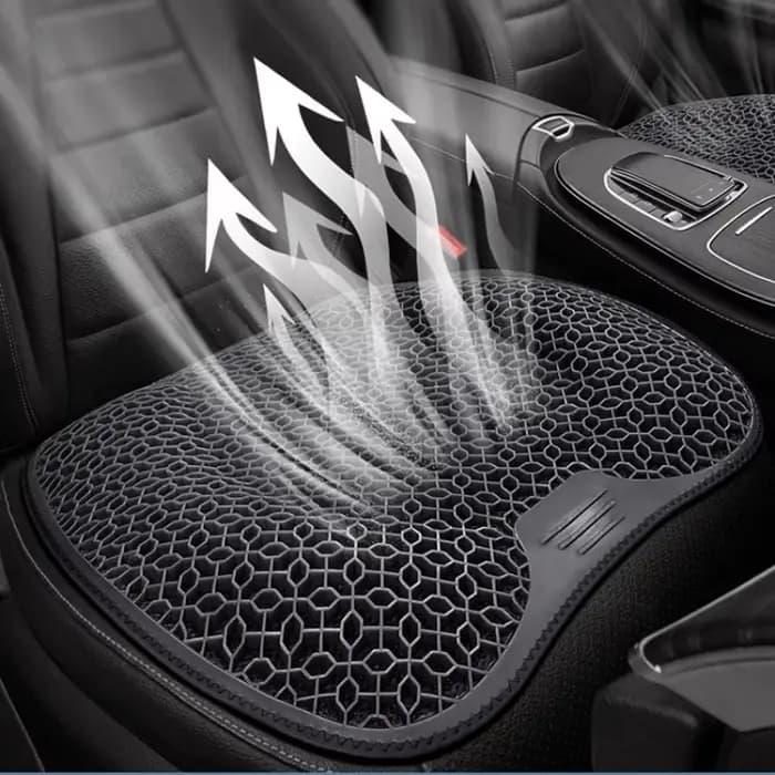 Coussin de siège de voiture en gel à structure alvéolée, respirant, doux et facile à nettoyer, offrant un soutien confortable, coussin de siège de voiture en gel élastique