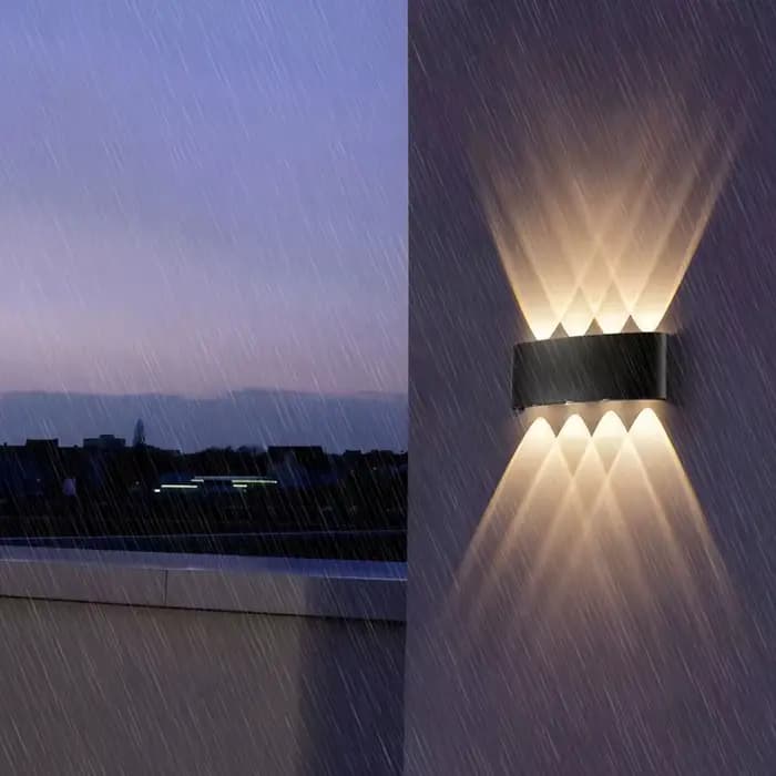 Applique murale LED haut et bas, imperméable, éclairage intérieur et extérieur, pour chambre à coucher, salon, couloir