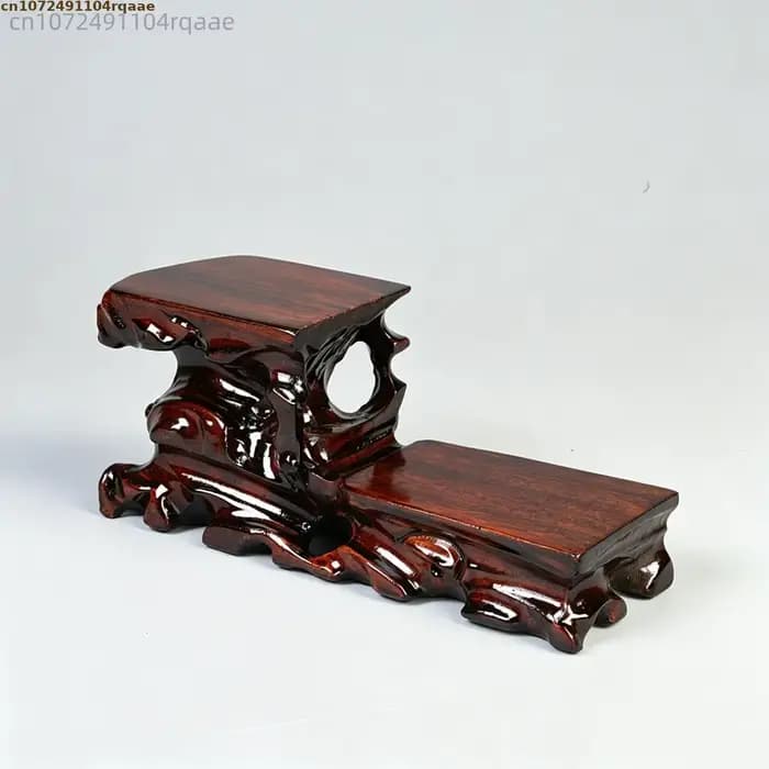 Base de présentation en bois massif, support en bois à niveaux pour ornements, théières et cristaux, étagère de décoration de bureau pour vases et bonsaïs