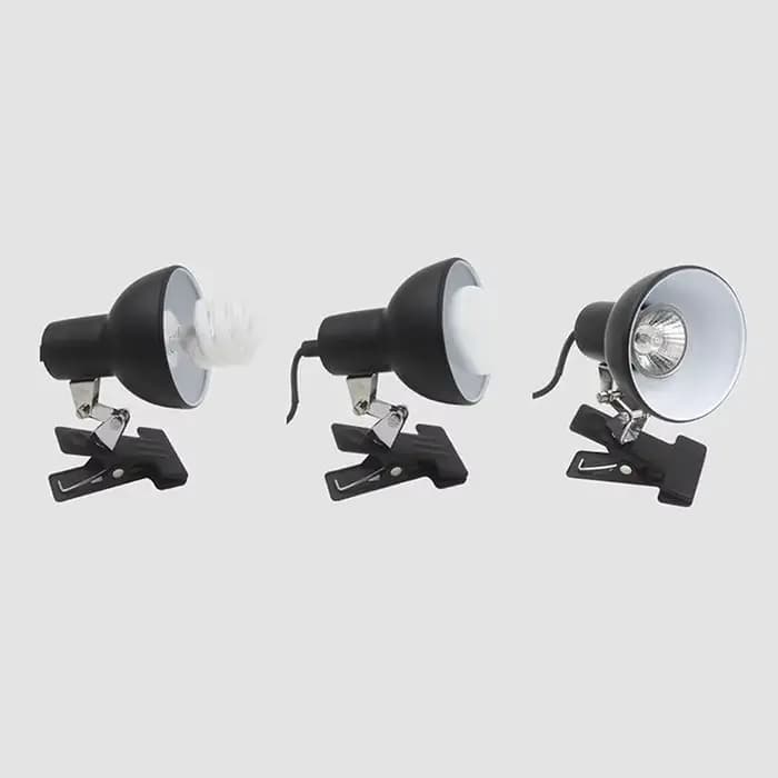 Lampe chauffante pour reptiles ; Abat-jour de sécurité ; Dôme métallique pour éclairage d'habitat
