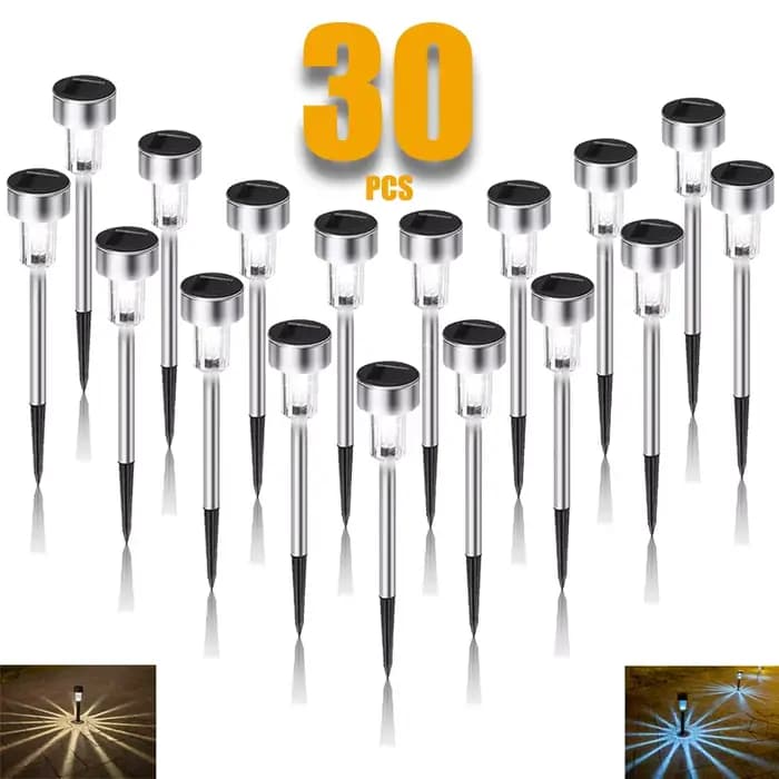 Lampe solaire LED d'extérieur, imperméable, luminaire de paysage, idéal pour un jardin, pack de 10, 20 ou 30 unités