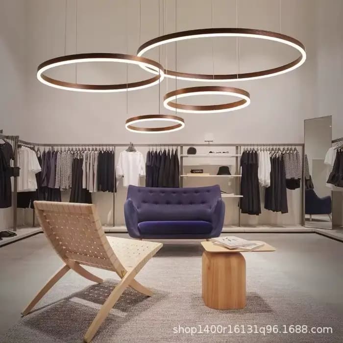 Plafond moderne à LEDs lustre anneau circulaire lustre salon chambre salle à manger éclairage maison éclairage intérieur décor lustre