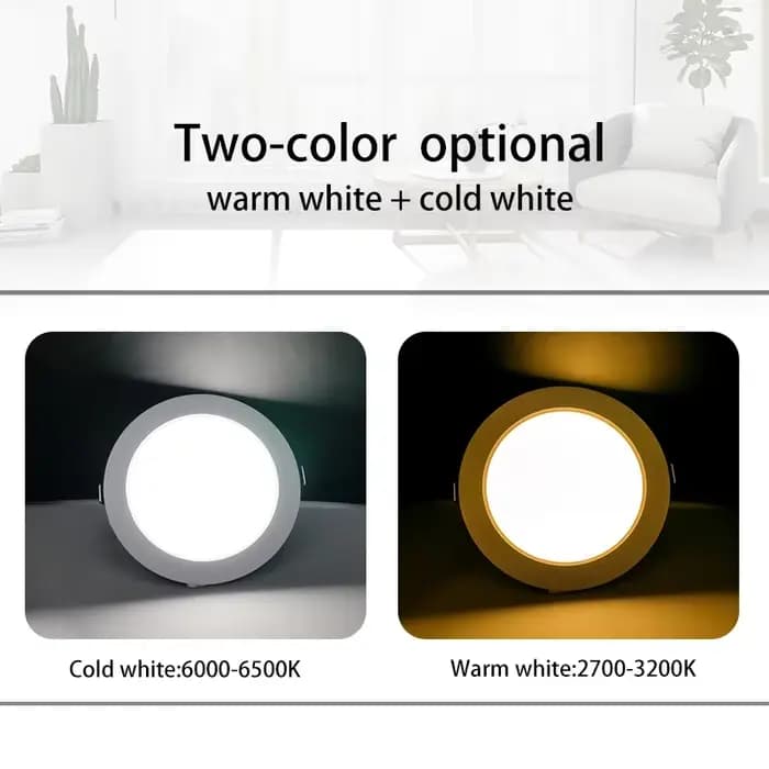 Spot Lumineux LED Encastrable pour le Plafond, Éclairage Circulaire, Idéal pour un Salon ou une Cuisine, AC 220V, 3/5/7/9/12/15W