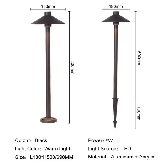 Moderne LED Pelouse Lumière Extérieure Étanche En Aluminium D'éclairage de Cour de la Villa Paysage Lumières Parc de Voie de Jardin Borne Lampes