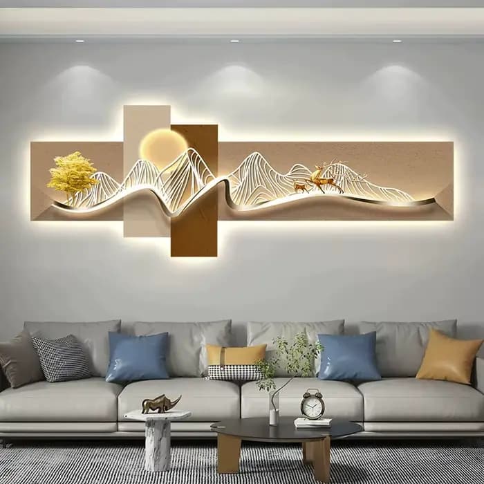 Décoration LED d'entrée moderne avec un support, décoration de maison, chambres principales et invites, chambres à coucher, couloirs, canapés, arrière-plans, appliques murales