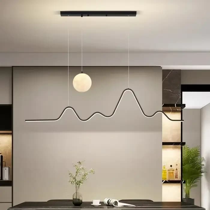 Lustre design moderne, luminaire suspendu simple pour table à manger, salle à manger, cuisine, bar, éclairage intérieur, décoration de la maison, lampe suspendue
