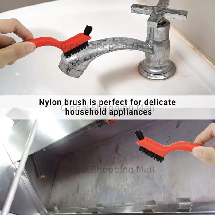 Brosse de nettoyage industrielle en laiton avec poignée incurvée, brosse à poils durs, antirouille, brosse de nettoyage des espaces, outils à main