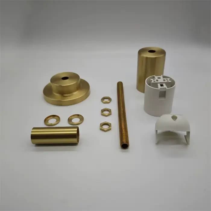 Accessoires d'assemblage pour lampe de bureau en laiton, abat-jour en verre céramique E27, accessoires de lampe de table DIY, pièce de base de lampe en cuivre