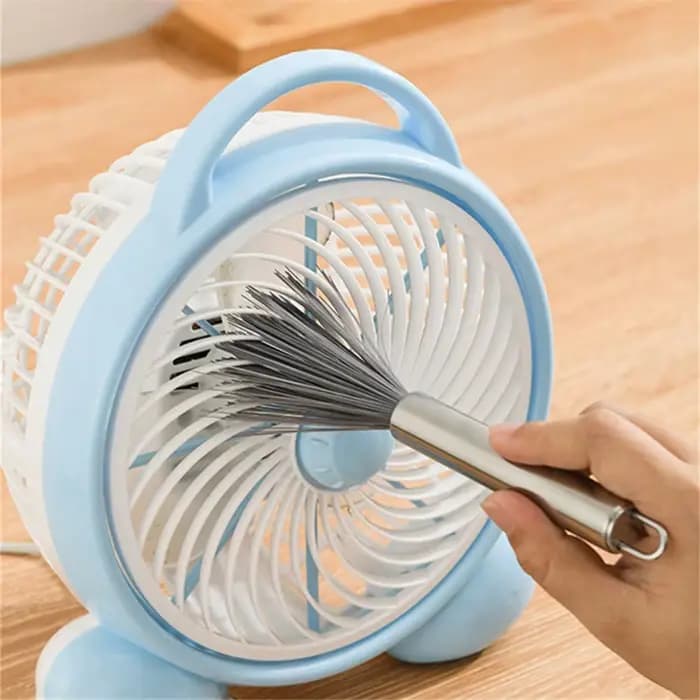 Brosse de nettoyage multifonctionnelle avec manche en acier, brosse de nettoyage domestique pour la maison, la cuisine et la salle de bain, 1/2 pièces