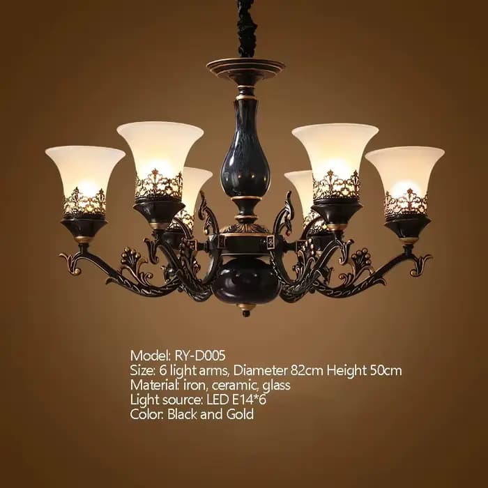 Lampe suspendue Led rétro française, luminaire décoratif d'intérieur, adapté aux salons, villas, chambres à coucher, salles à manger