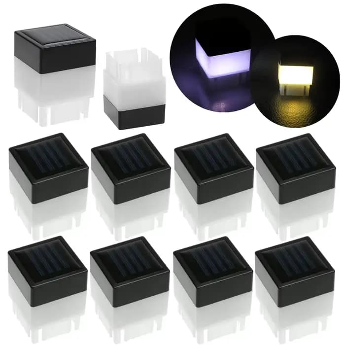 Pilier solaire poteau clôture lampe étanche extérieur jardin LED poteau phare blanc chaud éclairage extérieur lumière du soleil