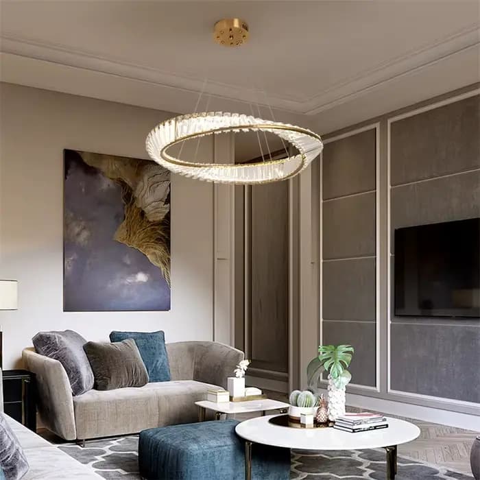 Plafonnier LED suspendu au design nordique moderne, luminaire décoratif d'intérieur, idéal pour un salon ou une salle à manger