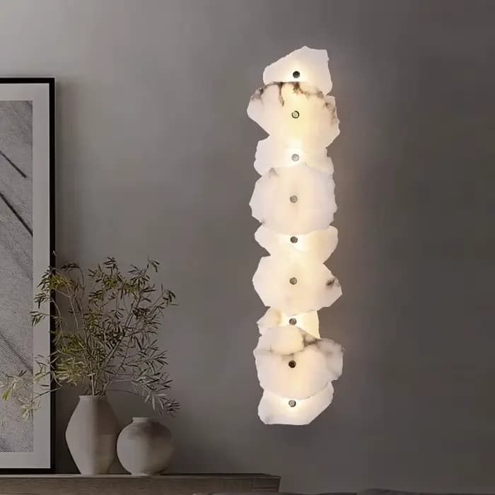 Moderne luxe marbre mur LED lumières nouveauté irrégulière pierre appliques chambre TV fond couloir décor à la maison Art éclairage