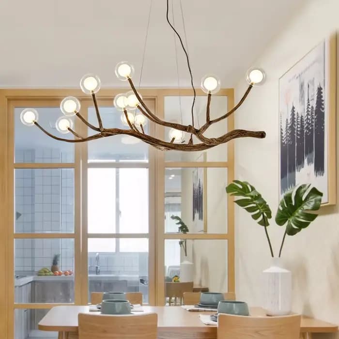 Moderne minimaliste branche d'arbre LED lustre hall d'hôtel café magasin de vêtements Restaurant suspension lampe Art décor éclairage