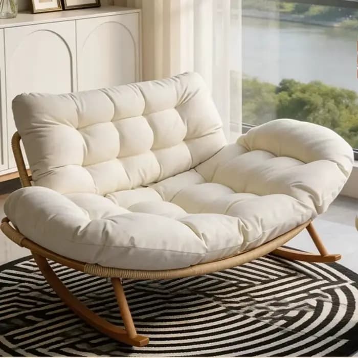 Fauteuils de salon en rotin pour la méditation, fauteuils de lecture de luxe, grands fauteuils de salon ergonomiques, canapé, Sillas, mobilier de maison
