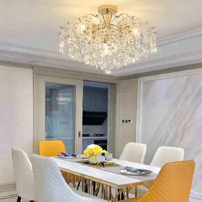 Lustre de plafond moderne de luxe à LED pour salon, luminaire en cristal, articles de décoration intérieure, lampe, luminaires suspendus pour cuisine