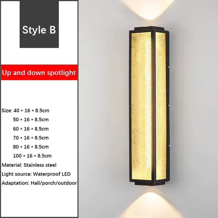Applique extérieure lampe de couloir lampe de porche en acier inoxydable Villa entrée appliques murales étanches luminaire mural externe