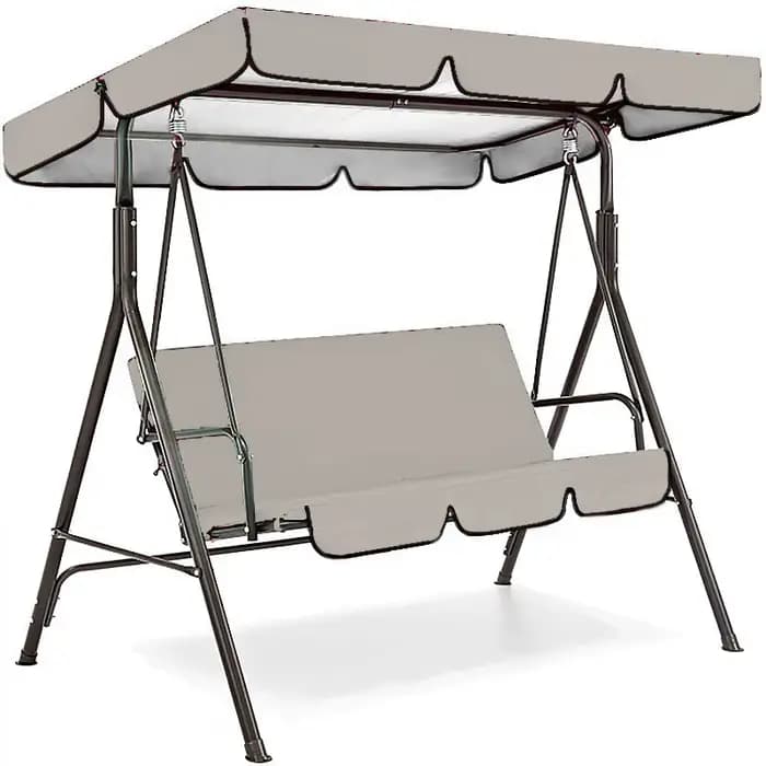 Juste de pluie plissée pour chaise pivotante de terrasse, housse anti-poussière pour parc extérieur, siège de balançoire étanche, 142x120x18cm, 2 pièces