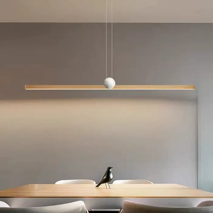 Lampe Suspendue Linéaire en Cuivre poumons, Longue Lampe à Manger de Luxe, Restaurant Nordique, Minimaliste, Marbre, Styliste, Cuisine, Bar