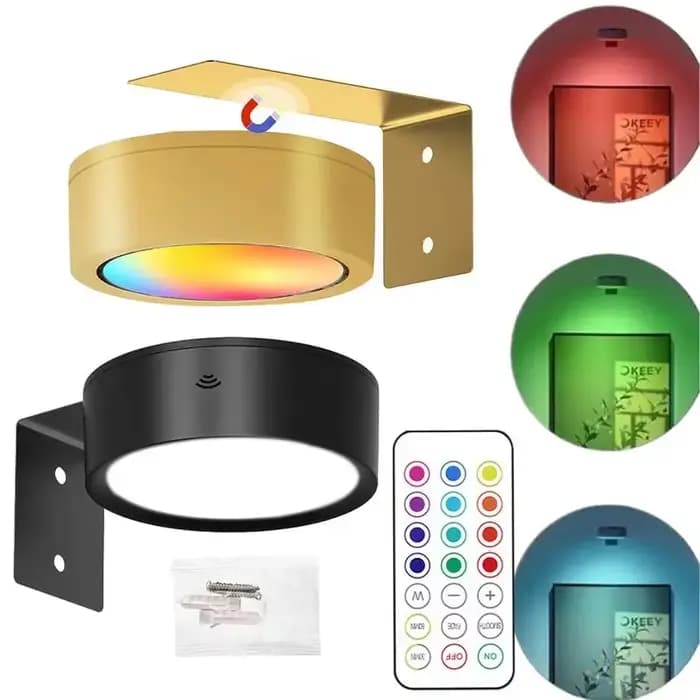 LED mur photo lumières 13 couleurs RGB Dimmable peinture Art affichage lumières magnétique décor ambiant projecteur (alimenté par batterie)