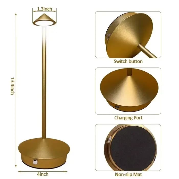 Lampe de table rechargeable créative à LED tactile pour salle à manger, hôtel, café, lampe de chevet décorative, lampe de bureau