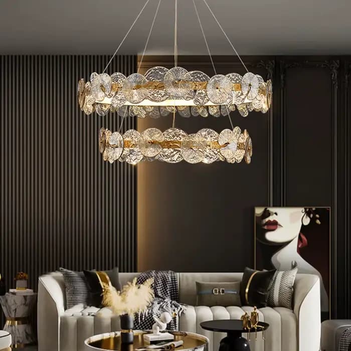 Plafonnier LED Suspendu au Design Moderne, Luminaire Décoratif de Plafond, Idéal pour un Salon, une Chambre à Coucher, une Salle à Manger ou une Cuisine
