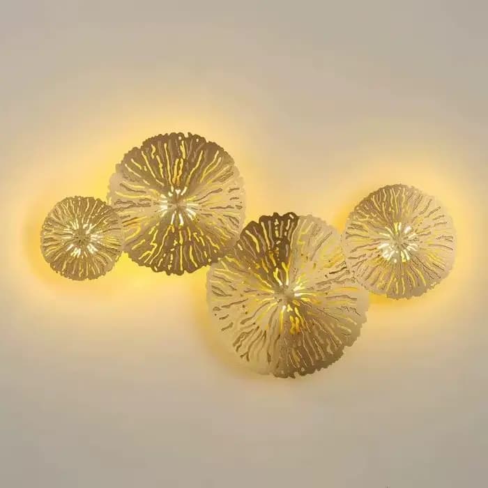 Applique murale moderne en forme de feuille de lotus pour salle de bain, éclairage LED, décoration LOFT, luminaire industriel pour chambre à coucher, éclairage intérieur
