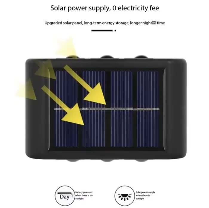 Lampe murale solaire LED extérieure étanche, allumage automatique du crépuscule à l'aube, pour clôture, jardin, cour, porche, allée, patio, décoration de la maison