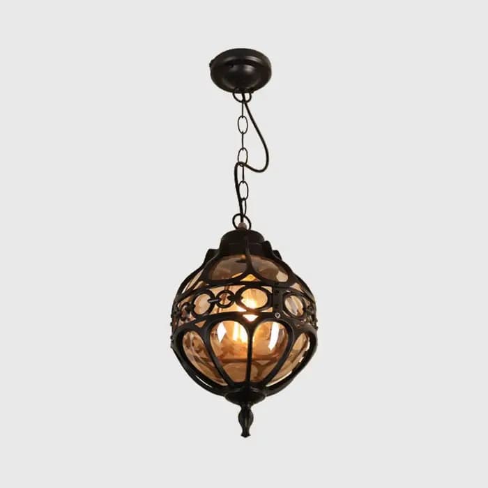Lampes suspendues imperméables extérieures européennes rétro balcon couloir allée cadre de raisin lustres Loft Restaurant lampes luminaire