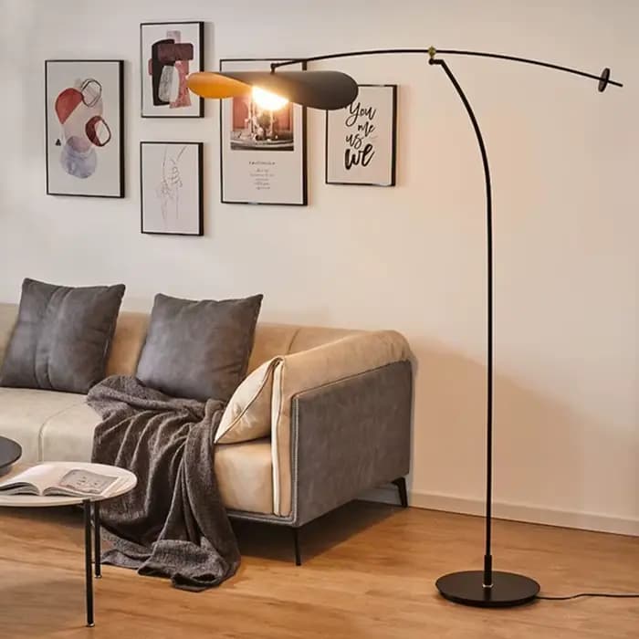 Lampe LED autoportante à long bras réglable en fer, design moderne et créatif, luminaire décoratif d'intérieur, idéal pour un salon, une chambre à coucher ou une lecture